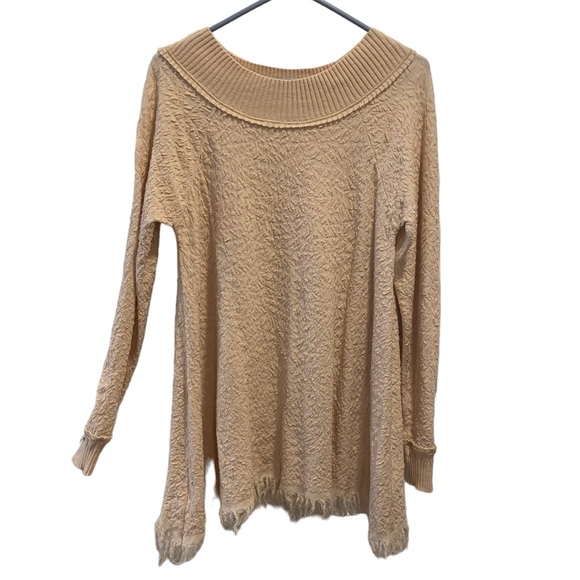 Free People Small Beige Textured Sweater - Picture 2 of 11